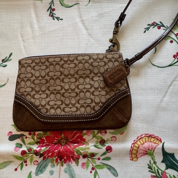 Coach Handbags - Coach Brown Signature Women's Wristlet